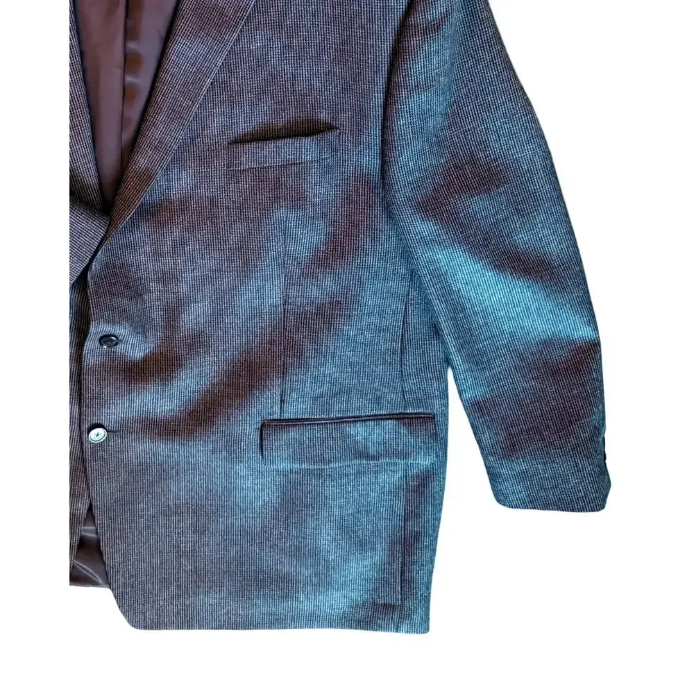 Ralph Ralph Lauren Blazer Mens 54R 100% Wool Blue Tweed Big Tall Vintage Y2K 90s